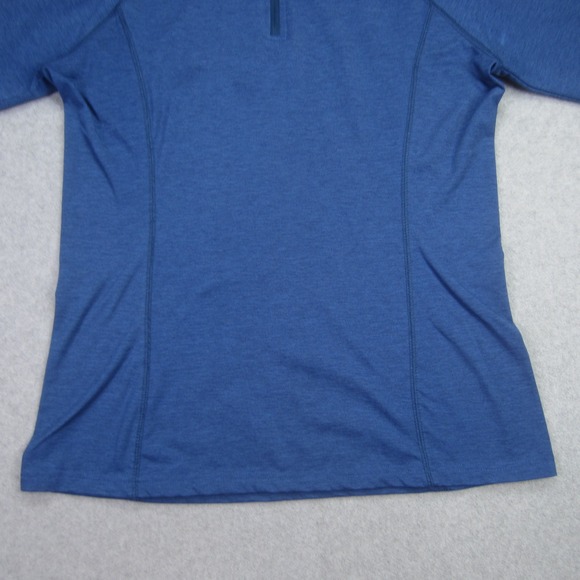 ORVIS Pullover Mens Medium Blue Trout Bum Quarter Zip Stretch Outdoor Golf - Picture 5 of 12